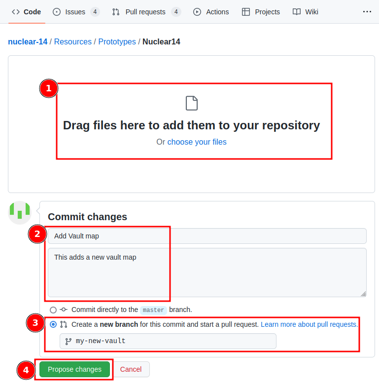 File upload screen